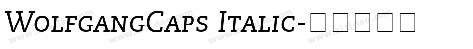 WolfgangCaps Italic字体转换